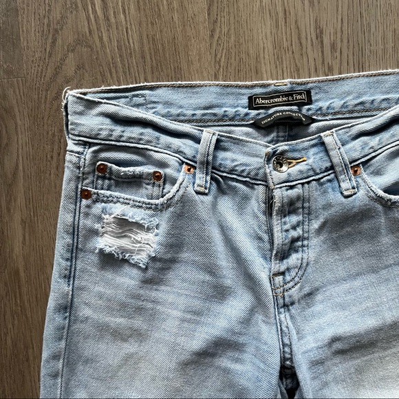 Abercrombie & Fitch Signature Collection Distressed Straight Leg Jeans Sz 25 - Picture 3 of 10